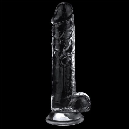 żelowe przezroczyste DILDO Z PRZYSSAWKĄ wodoodporne REALISTYCZNY penis 19cm na Arena.pl