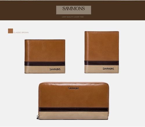 SAMMONS Krótki męski portfel Niebieski na Arena.pl