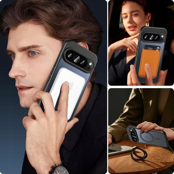 Etui plecki do Google PIXEL 9 / 9 PRO + SZKŁO do MagSafe CZARNY MATT CASE zdjęcie 8
