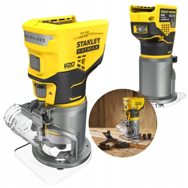 STANLEY AKUMULATOROWA FREZARKA KRAWĘDZIOWA BEZSZCZOTKOWA 18V 8mm SFMCW400B zdjęcie 8