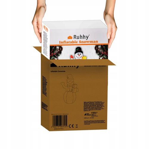 Nadmuchiwany Bałwan LED Duży Dmuchany Bałwanek Pompowany Świecący Ozdoba XL na Arena.pl