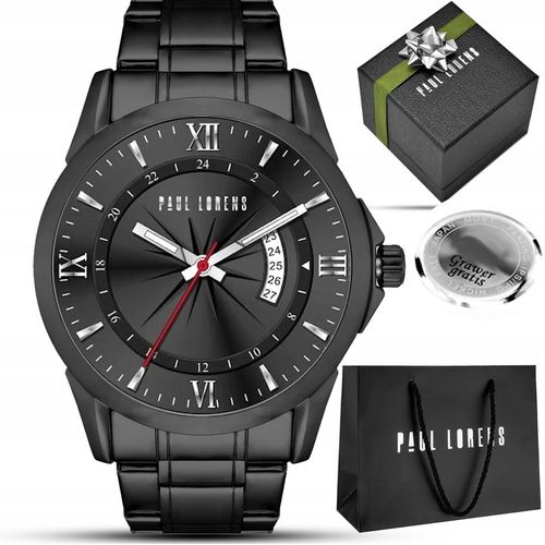 Zegarek męski Paul Lorens z Datownikiem ELEGANCKA BRANSOLETA na Arena.pl