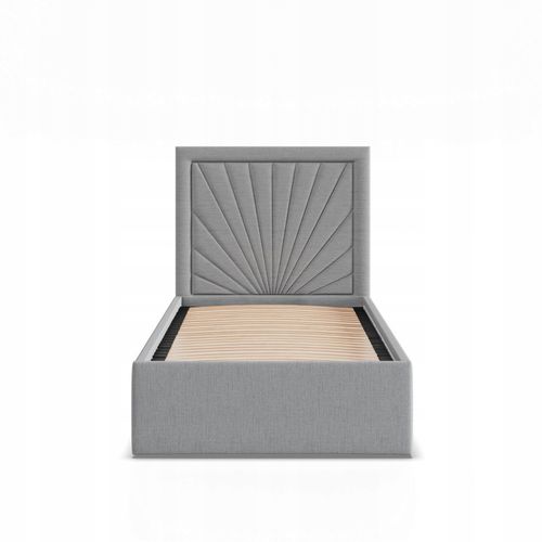 Łóżko Ramowe VASTO JEDNOOSOBOWE Tapicerowane Pojedyncze JASNY SZARY na Arena.pl