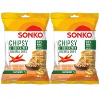 Sonko Chipsy z ciecierzycy o smaku słodkiego chili 60 g x 2 sztuk