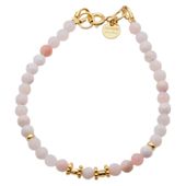 Bransoletka z Opalem Różowym i srebrem złoconym