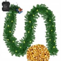 GIRLANDA ŚWIĄTECZNA SZTUCZNA 3M DELUX GĘSTA PIĘKNA JAK ŻYWA + LAMPKI 50LED