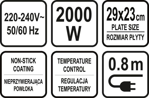 GRILL ELEKTRYCZNY 2200W - W-67451 na Arena.pl