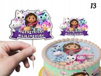 TOPPER NA TORT ozdoba dekoracja urodziny torcik KOCI DOMEK GABI GABBY