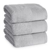 Ręcznik EMI 30x50 cm srebrny miękka bawełna frotte 500 g/m²