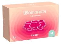 womanizer next - zapasowe końcowki silikonowe m, 3 sztuki, sage