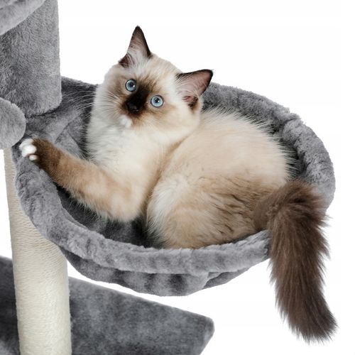 DRAPAK DLA KOTA Z HAMAKIEM DRAPAK LEGOWISKO DOMEK WIEŻA WYSOKA 70 cm na Arena.pl