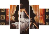 70 100CM OBRAZ 5 ELEM PIĘKNA DZIEWCZYNA DRUK PŁÓTNO