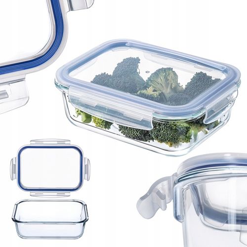 SZKLANY POJEMNIK NA ŻYWNOŚĆ JEDZENIE 1040ml Z POKRYWKĄ PUDEŁKO ŚNIADANIÓWKA na Arena.pl