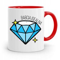 Kubek Czerwony Dla Babci Babcia Idealna Z Nadrukiem Ze Zdjęciem