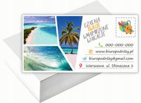 Wizytówki firmowe 200 szt DUŻO WZORÓW do wyboru BIURO PODRÓŻY