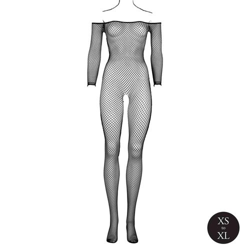 bodystocking with off shoulder neckline, fishnet structure and open crotch. na Arena.pl