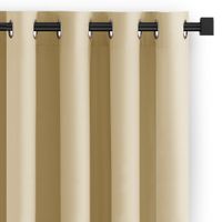 Zasłona do salonu CARLI na przelotkach gładka 200x250 ciepły beż Restilo