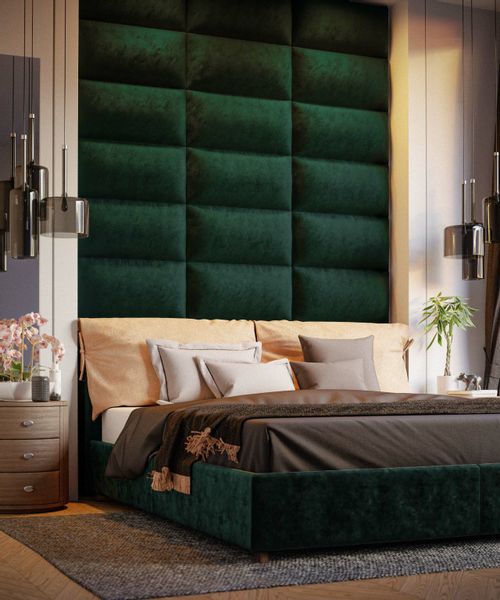 PANELE TAPICEROWANE ŚCIENNE WEZGŁOWIE 3D 80cm x 20cm zdjęcie 2