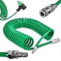 WĄŻ PRZEWÓD 8x12mm 10 m SPIRALNY POLIURETANOWY PNEUMATYCZNY DO KOMPRESORA