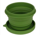 Składana miska silikonowa Fosco Collapsible Bowl olive BPA free - śr. 12 cm