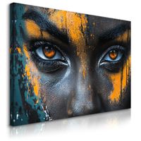 Obraz Na Płótnie Abstrakcyjny Portret Tajemnicza Kobieta 100cm x 70cm