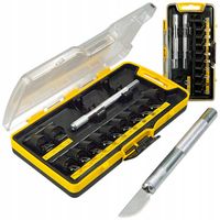 Zestaw skalpeli noży precyzyjnych 12x ostrzy Stanley STHT0-73872