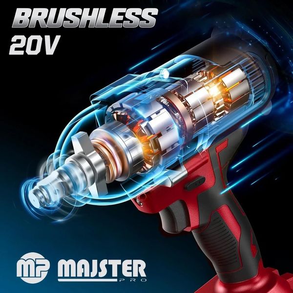 KLUCZ UDAROWY Akumulatorowy BEZSZCZOTKOWY do KÓŁ 20V 1/2' 2xAKU 4AH WALIZKA zdjęcie 10