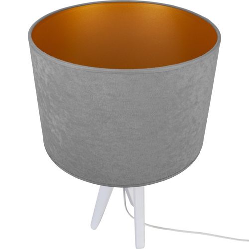 Lampa stołowa biała TRIVET szara na Arena.pl