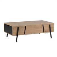 Stolik kawowy jasne drewno z czarnym BLACKPOOL