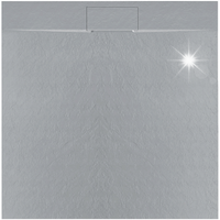 BRODZIK KOMPOZYTOWY 90x90 cm SZARY REA ROCK GREY KWADRATOWY NISKI 2,5 cm