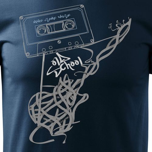 Koszulka z gitarą dla gitarzysty męska granatowa REGULAR XL na Arena.pl