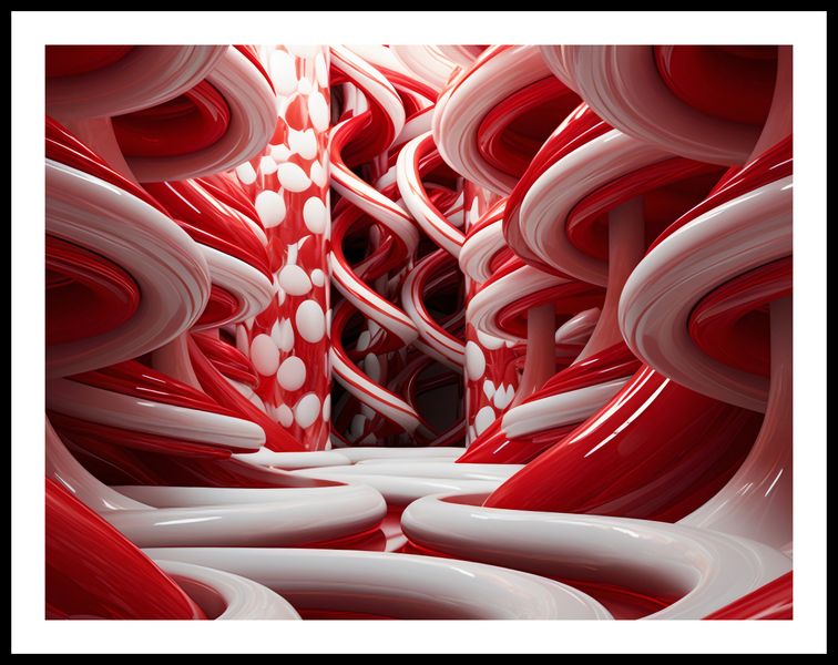 Plakat 65x50cm Czerwone Wiry zdjęcie 3