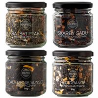 ZESTAW HERBAT NA PREZENT HERBATA ZIELONA CZARNA OWOCOWA CZERWONA MIX 4X 50G