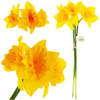 ŻONKIL BUKIET 3szt Sztuczne Kwiaty Ozdobne Narcyz