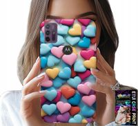 ETUI DO MOTOROLA MOTO G10 POWER - KOLOROWE SERCA MOŻLIWOŚĆ PERSONALIZACJI