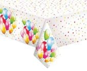 OBRUS DAISY BIRTHDAY BALLOONS 120X180CM POL-MAK