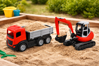 DLA DZIECI ZESTAW WIELOFUNKCYJNA WYWROTKA Z KOPARKĄ