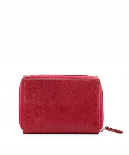 Portfel Damski Skórzany Skóra Naturalna Mały RFID PUCCINI Czerwony CO1936-3 na Arena.pl