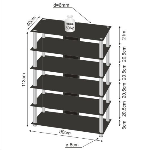 Szklany stolik HIFI na Arena.pl