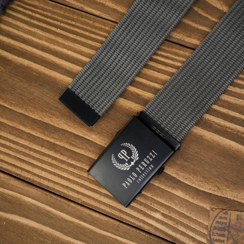 pasek do spodni męski 95 cm klasyczny pasek parciany grafitowy na Arena.pl