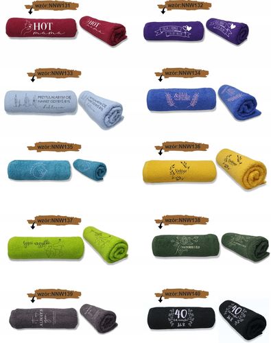 Duże Ręczniki z Twoim haftem MĄŻ IDEALNY DLA MĘŻA na Arena.pl