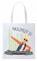 Dla Dja Muzyka Prezent Torba Biała Eco Shopper Z Nadrukiem Ze Zdjęciem