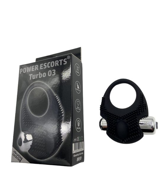 Turbo 03 Black Vibrating Cockring zdjęcie 3