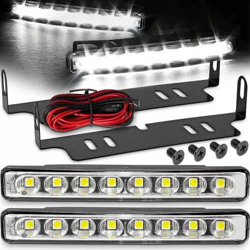 ŚWIATŁA LAMPY DO JAZDY DZIENNEJ LAMPY DO AUTA 8 SMD LED DRL AUTOMAT E4 na Arena.pl