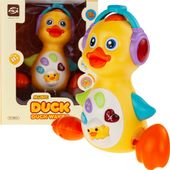 INTERAKTYWNA KACZKA MUZYCZNA KACZUSZKA EDUKACYJNA ŚWIECĄCA CHODZI GRA