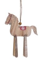 drewniana zawieszka  konik 15cm     |  hgm-08504