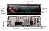 radio samochodowe PIONEER MVH-S520DAB DAB+ Bluetooth AUX USB MP3 1-DIN