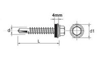 wkręt samowiertny impax z epdm ocynkowany 5.5*75mm #5mm - 63531 5.5*75