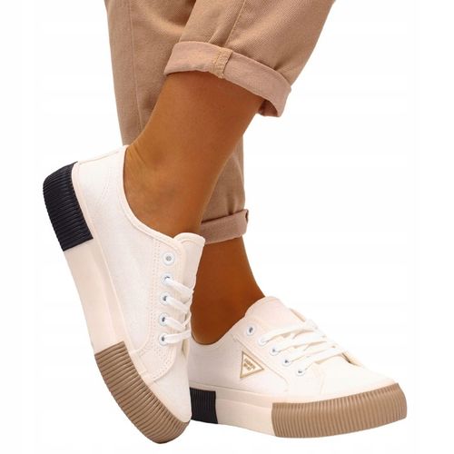 BUTY DAMSKIE SPORTOWE TRAMPKI STYLOWE WYGODNE WIĄZANE na Arena.pl