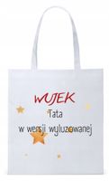 Dla Wujka Wujaszka Prezent Torba Eco Biała Shopper Z Nadrukiem Ze Zdjęciem